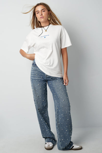 Denim jeans pearl adoration