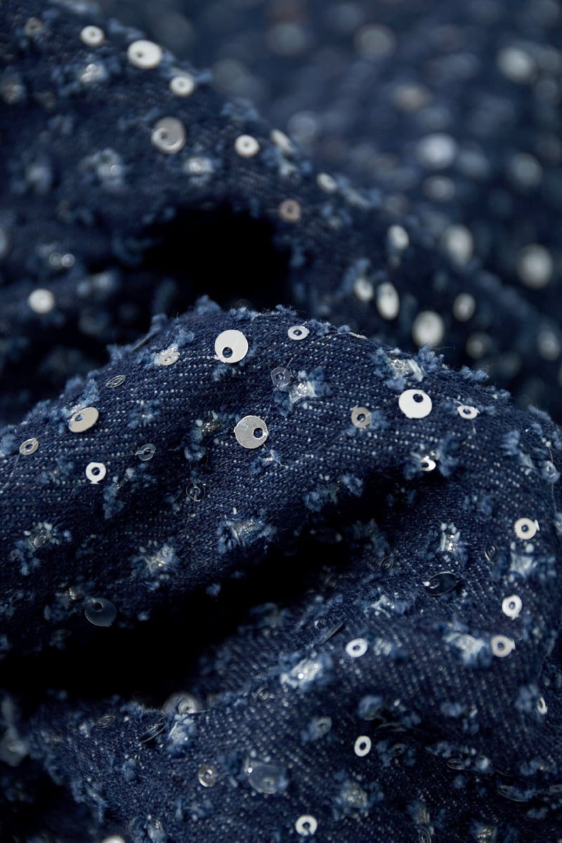 Denim Jeans with Sequins