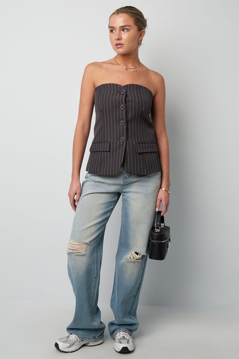 Pinstripe Corset Top