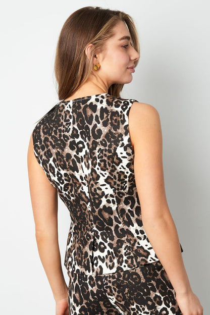Leopard print vest