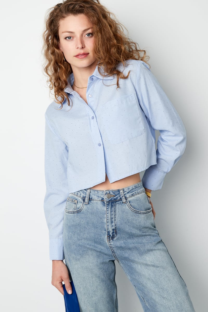 Blouse with studs