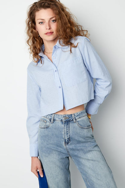 Blouse with studs