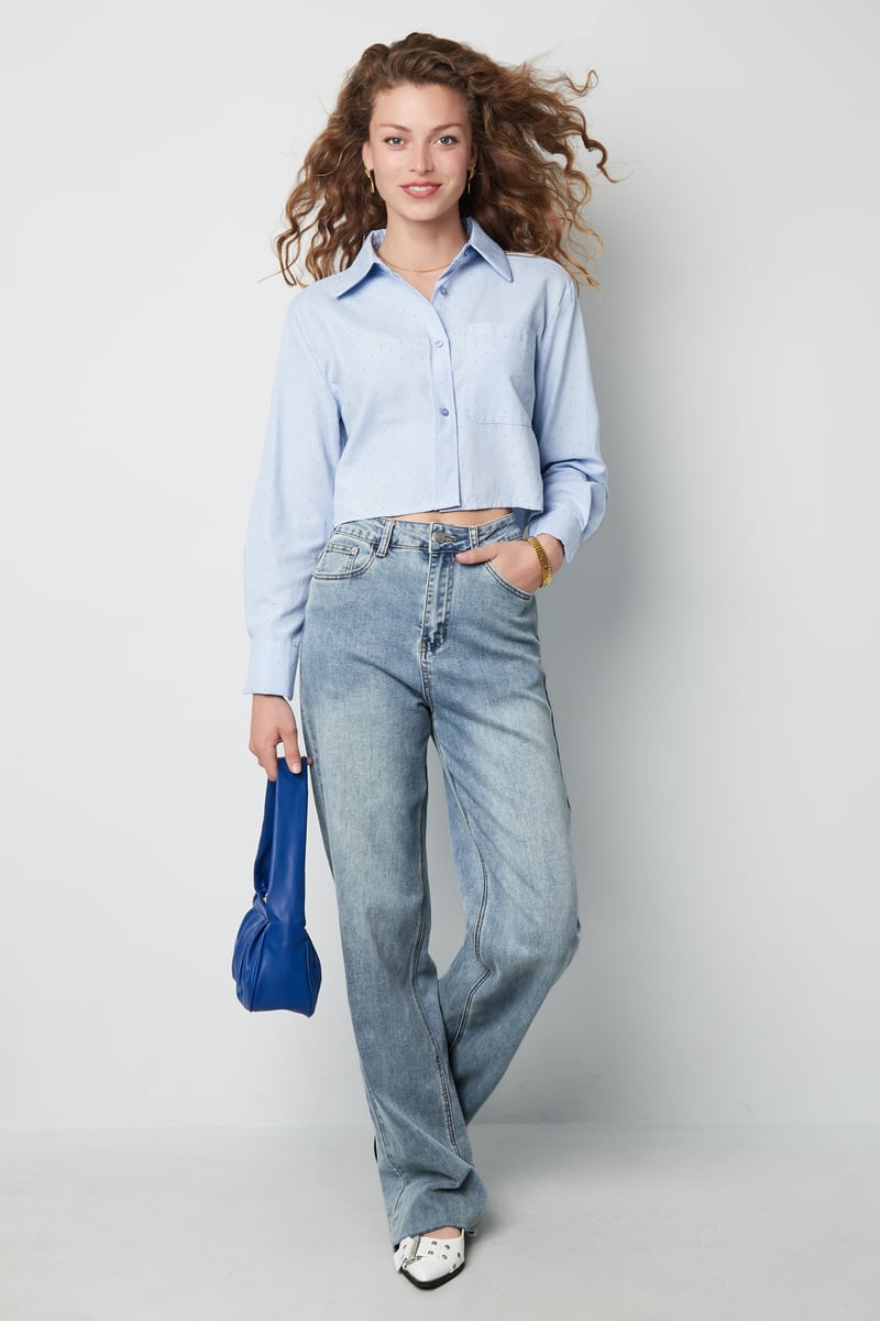 Blouse with studs