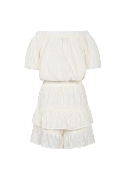Polyester fiber (polyester) Bodysuits Solid color Casual Spring/Summer Ruffle edge Clothes