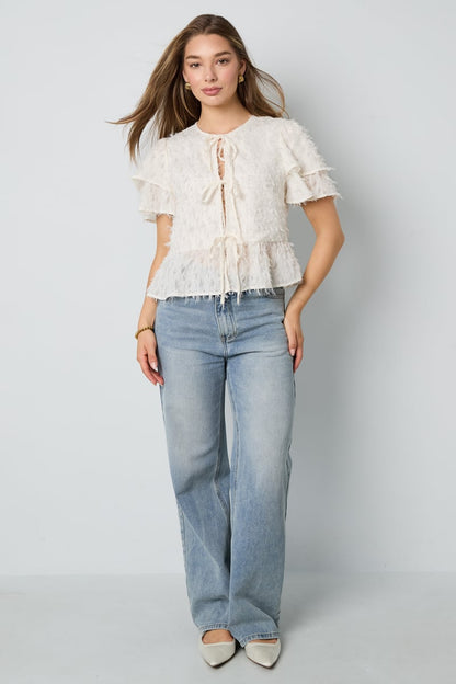 Short sleeve tops Solid color Elegant Spring/Summer