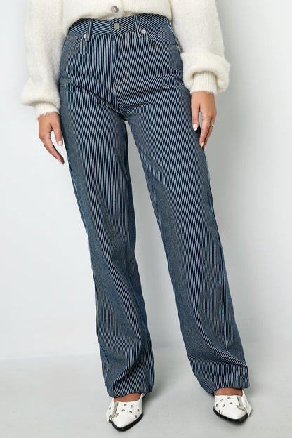 Cotton Denim pants Stripes Casual All Fit  Clothes