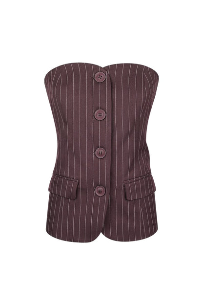 Pinstripe Corset Top