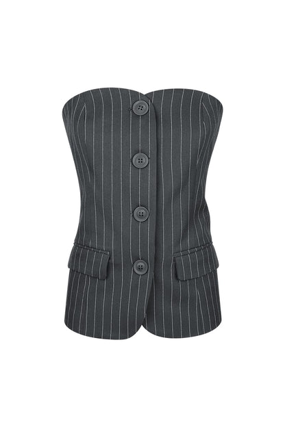 Pinstripe Corset Top