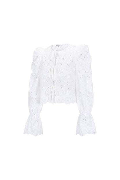 Crochet top with bows