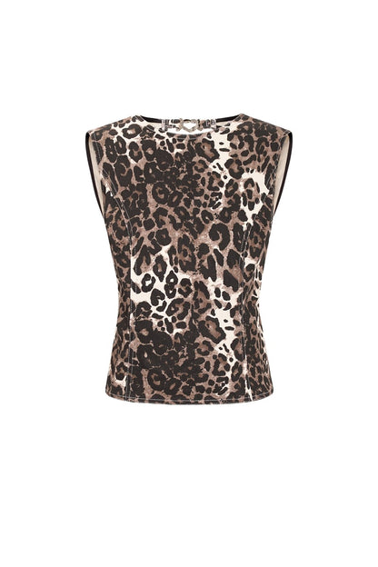 Leopard Denim Top
