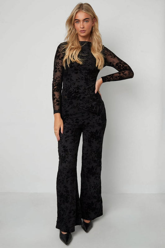 Zwarte Flaire Broek