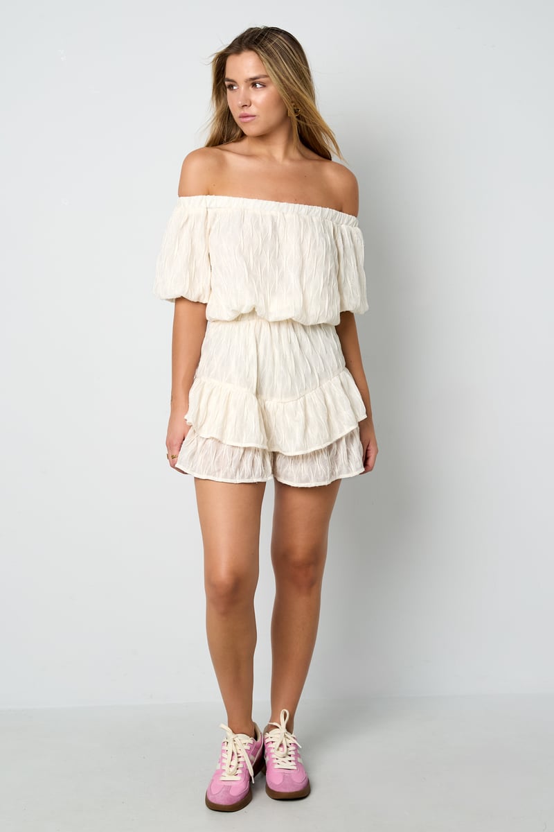 Polyester fiber (polyester) Bodysuits Solid color Casual Spring/Summer Ruffle edge Clothes