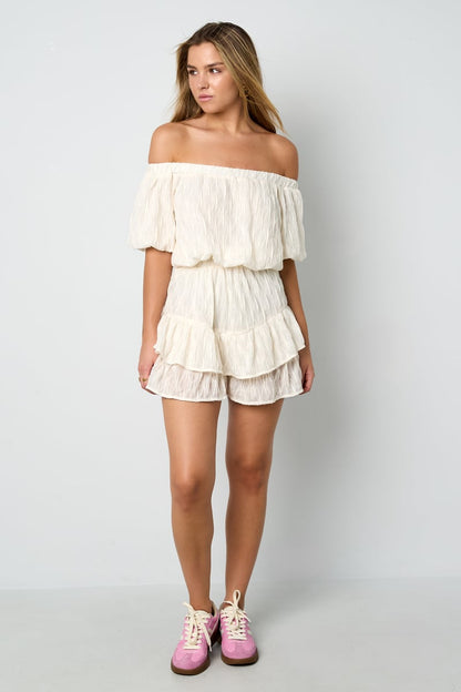 Polyester fiber (polyester) Bodysuits Solid color Casual Spring/Summer Ruffle edge Clothes