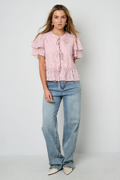 Short sleeve tops Solid color Elegant Spring/Summer