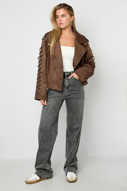 Laced Suede Jacket