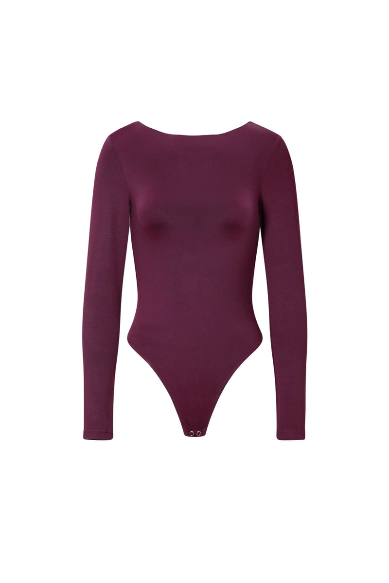Nylon Shapewear Bodysuit Solid color Basic All Fit  Clothes