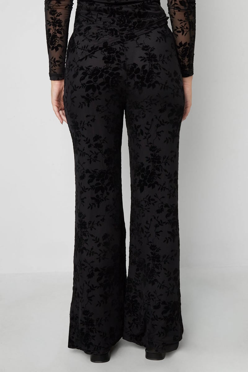 Zwarte Flaire Broek