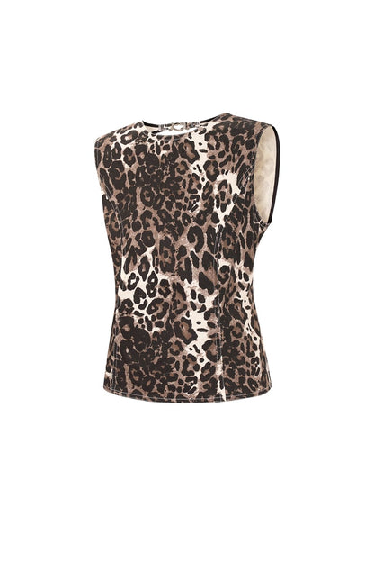 Leopard Denim Top